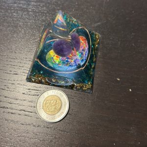 Purple Globe Orgonite Pyramid